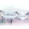 Glass Meal Prep Containers 2 Compartment Glass Food Boxes lunch Food Storage Container with Lids